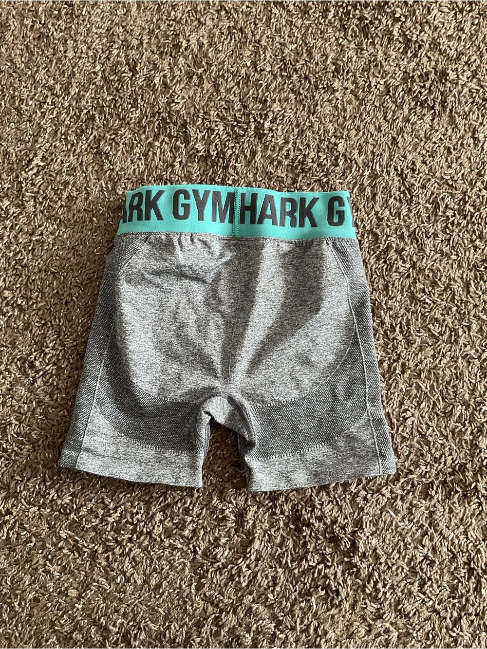 Gymshark Grey Shorts with Teal Waistband